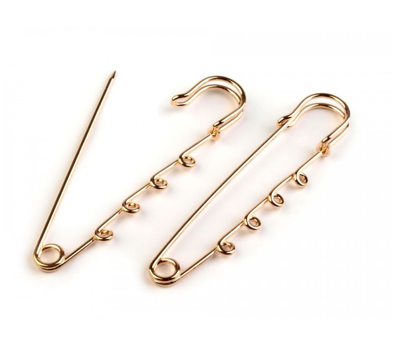 Large Brooch Pin with Loops 75mm